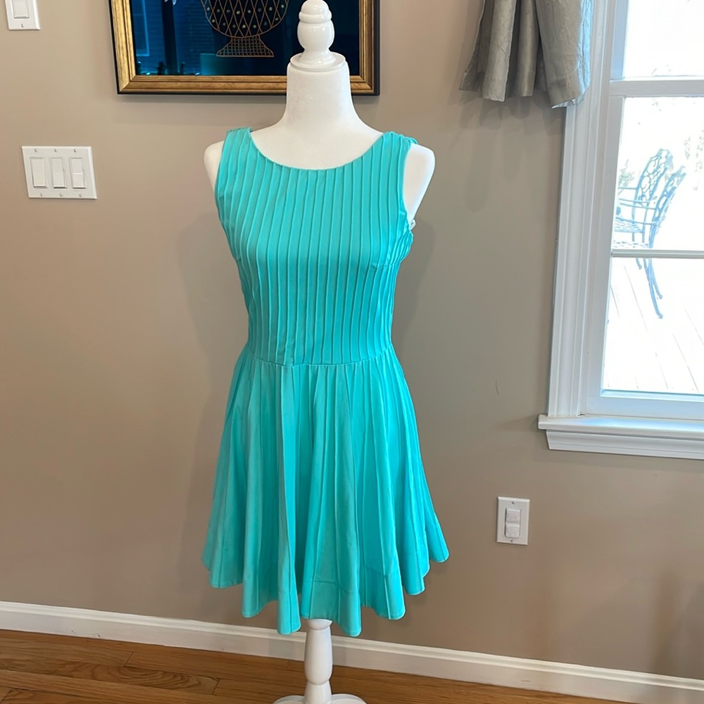 Aqua blue nylon dress. Perfect for summer!